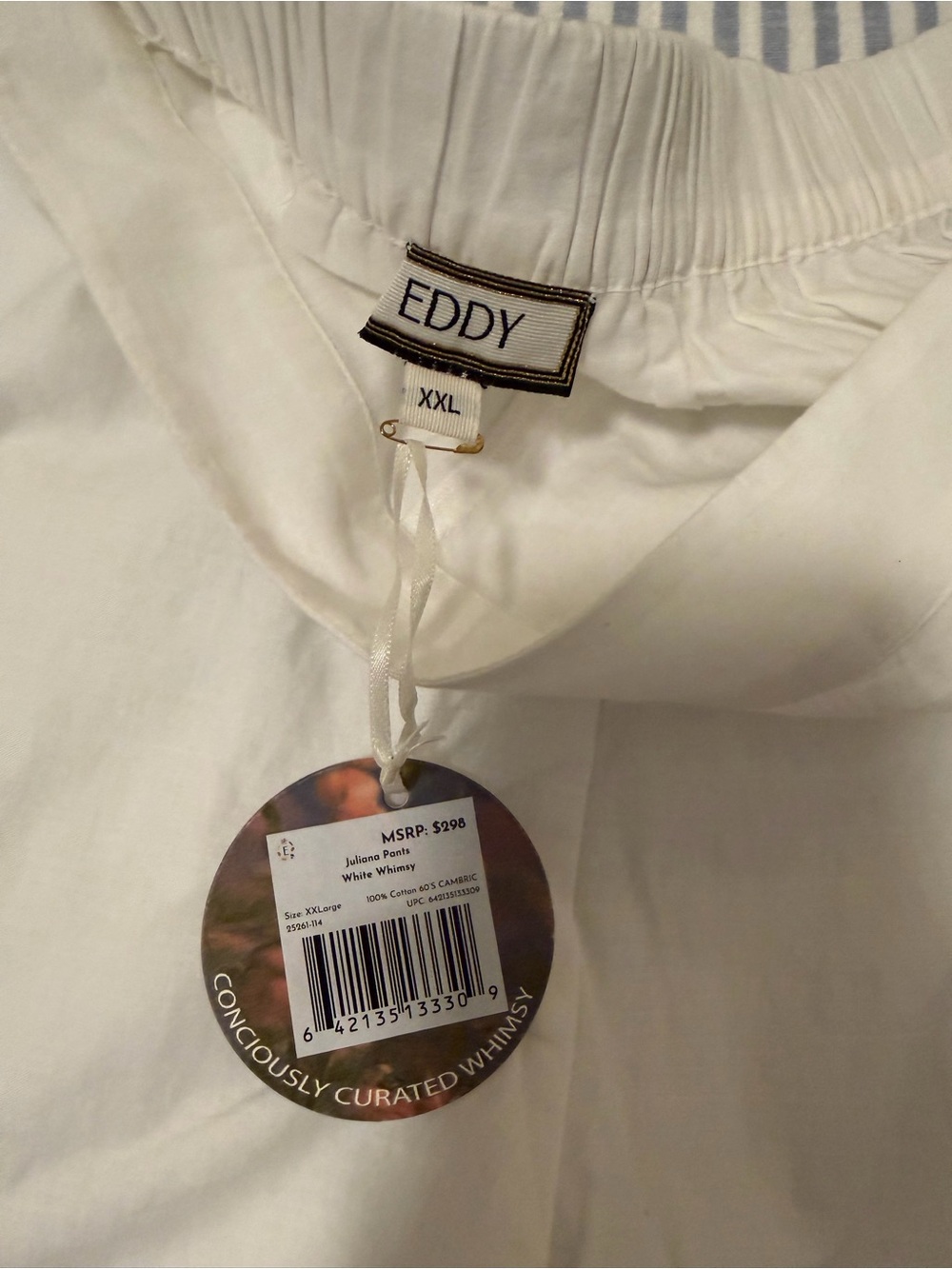 EDDY White Pull-On Pants - XX-Large